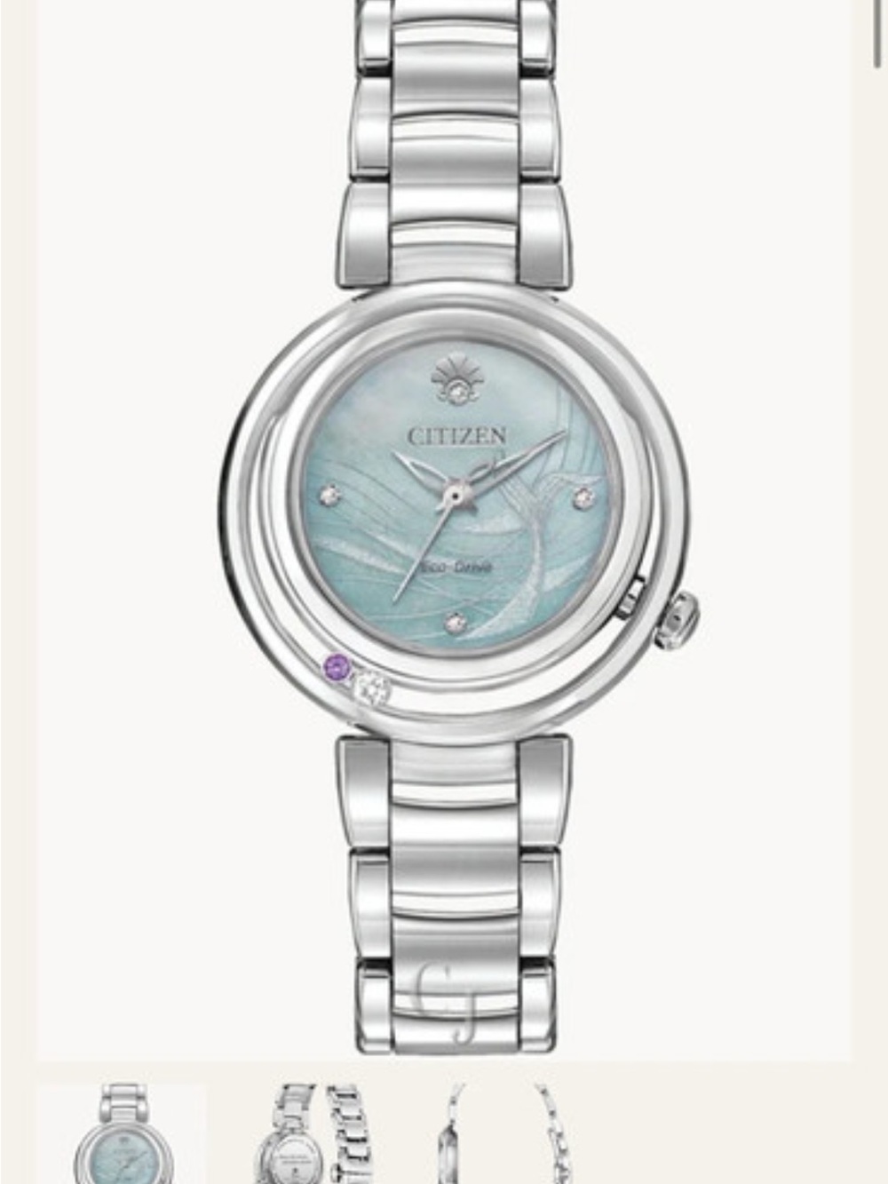 Citizen EM0820-56N ARIEL DISNEY PRINCESS Eco-Drive Diamond Womens Watch